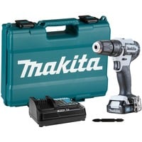 Makita Batteridrevet slagboremaskine HP333DSAW, 12 Volt, Slagborer skruemaskine Hvid/Sort