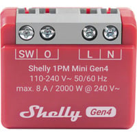 Shelly 1PM Mini Gen4, Stafetter Rød
