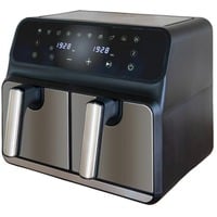 Unold 58685 frituregryde Dobbelt 8 L Enkeltstående 1700 W Varmluftsteger Sort, Grå, Airfryer Sort/rustfrit stål, Varmluftsteger, 8 L, 60 °C, 200 °C, 60 min., Dobbelt