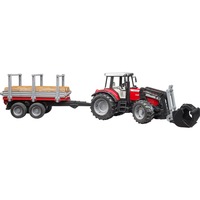 bruder Massey Ferguson legetøjsbil, Model køretøj Traktor model, 3 År, Plast, Sort, Rød, Sølv