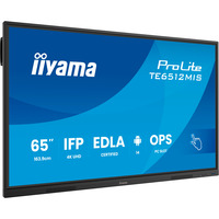 iiyama TE6512MIS-B4AG skilte display Interaktivt fladpanel 165,1 cm (65") LCD Wi-Fi 400 cd/m² 4K Ultra HD Sort Berøringsskærm Indbygget processer Android 24/7, Offentlig visning Sort (mat), Interaktivt fladpanel, 165,1 cm (65"), LCD, 3840 x 2160 pixel, Wi-Fi, 24/7
