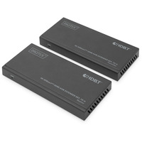 Digitus 4K HDBaseT HDMI KVM Extender Sæt, HDMI-udvidelse forlænger Sort