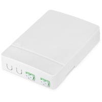 Digitus FTTH kabinet med 2x LC/APC DX kobling, Boliger Hvid