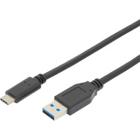 Digitus USB 3.2 Gen 2 tilslutningskabel USB-A > USB-C Sort