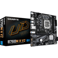 GIGABYTE B760M H DDR4, Bundkort Sort