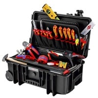 KNIPEX Værktøjskasse "Robust26 Move" elektrisk, 22 dele, Værktøjssæt Sort