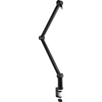 Kensington A1020 boom-arm, Mount Sort, Boom mikrofonstativ, Skrivebordsmonteret base, Sort, Aluminium, Plast, Stål, Stål, 3/8"