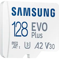 SAMSUNG microSD-hukommelseskort Hukommelseskort Hvid, 128 GB, MicroSDXC, Klasse 10, UHS-I, 130 MB/s, 130 MB/s