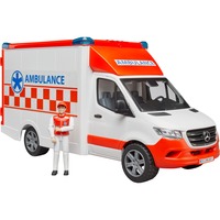 bruder MB Sprinter Ambulance med chauffør, Model køretøj Rød/Hvid