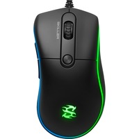 Sharkoon Skiller SGM2 mus Højre hånd USB Type-A Optisk 6400 dpi, Gaming mus Sort, Højre hånd, Optisk, USB Type-A, 6400 dpi, Sort