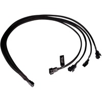 Alphacool Y-kabel splitter 4-pin til 4x 4-pin PWM, 60 cm Sort
