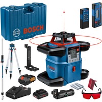 Bosch GRL 600 CHV Rotationsniveau 60 m 630-650 nm, Roterende laser Blå, 60 m, 1,5 mm/m, 8,5°, 600 m, 600 rpm, Horisontal/vertikal