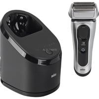 Braun Series 8 8567cc Folie shaver Trimmer Sort, Sølv Sølv/Sort, Folie shaver, Sort, Sølv, Batteri, Indbygget batteri, 60 min., 1 t