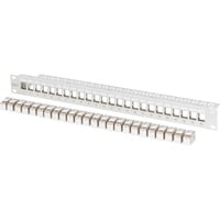 Digitus Modulært patchpanel, 24 porte, udstyret med 24x DN-93615, Patch Panel grå