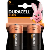 Duracell Plus 100 D Engangsbatteri Alkaline Engangsbatteri, D, Alkaline, 1,5 V, 2 stk, Flerfarvet