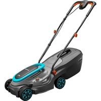 GARDENA Batteridrevet plæneklipper PowerMax 32/18V P4A klar-til-brug sæt, 18Volt Sort/grå