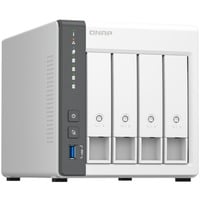 QNAP TS-433 NAS Tower ARM Cortex-A55 4 GB 0 TB QNAP QTS Hvid NAS, Tower, ARM, Cortex-A55, 4 GB, 0 TB