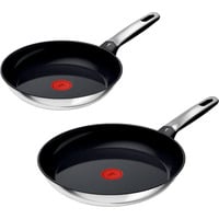 Tefal Pandesæt rustfrit stål Emotion, 2 dele, Stegepande sæt Sort/rustfrit stål