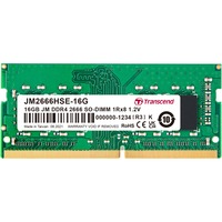 Transcend JetRam JM2666HSE-16G hukommelsesmodul 16 GB 1 x 8 GB DDR4 2666 Mhz Sort, 16 GB, 1 x 8 GB, DDR4, 2666 Mhz, 260-pin SO-DIMM