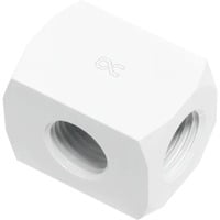 Alphacool HF 3-vejs fordelingsstykke G1/4 indvendigt gevind, Forbindelser Hvid