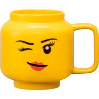 Room Copenhagen LEGO Keramikkop Winking Girl, stor, Cup Gul