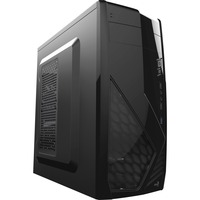 Aerocool CS‐1102 Midi Tower Sort, Towerkabinet Sort, Midi Tower, PC, Sort, ATX, micro ATX, Mini-ATX, Stål, 15 cm