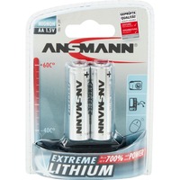 Ansmann Mignon AA/FR6 Engangsbatteri Alkaline Sølv, Engangsbatteri, Alkaline, 1,5 V, 2 stk, Sølv, AA/FR6
