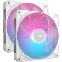 Corsair Corsair iCUE RX140 RGB Dual Kit wh, Sag fan Hvid