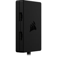 Corsair USB 2.0 intern hub, USB 9Pin header stik > 4x 9Pin header, USB hub Sort