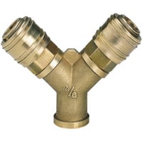 EINHELL Trykluftfordeler, 2x hurtigkobling > R 3/8" indv. gevind 