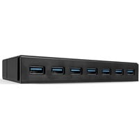 Lindy 43228 interface hub USB 3.2 Gen 1 (3.1 Gen 1) Type-A 5000 Mbit/s Sort, USB hub USB 3.2 Gen 1 (3.1 Gen 1) Type-A, USB 3.2 Gen 1 (3.1 Gen 1) Type-A, USB 3.2 Gen 1 (3.1 Gen 1), 5000 Mbit/s, Sort, Plast
