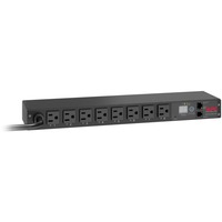 APC AP7900B strømforsyningsenhed (PDU) 8 AC stikkontakt(er) 1U Sort, Strømstyring Sort, Omskiftet, 1U, Vandret, Sort, 8 AC stikkontakt(er), NEMA 5–15P