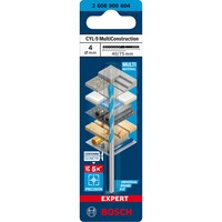 Bosch 2 608 900 604 borehoved Centreringsborbit 1 stk, Boremaskine Boremaskine, Centreringsborbit, 4 mm, 75 mm, Beton, Plast, Blød sten, Blødt træ, Stål, 4 cm