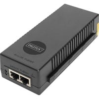 Digitus DN-95108 PoE adapter 10 Gigabit Ethernet 52 V, PoE injektor Sort, 10 Gigabit Ethernet, 10,100,1000,2500,5000,10000 Mbit/s, IEEE 802.3at, Sort, 100 m, PoE, Strøm