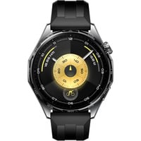 Huawei WATCH GT6 3,73 cm (1.47") AMOLED 46 mm Digital 466 x 466 pixel Berøringsskærm Rustfrit stål GPS (satellit), SmartWatch Sort, 3,73 cm (1.47"), AMOLED, Berøringsskærm, 64 GB, GPS (satellit), 51 g
