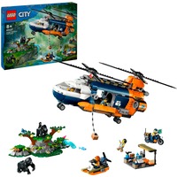 LEGO City Jungleeventyr – helikopter og ekspeditionsbase, Bygge legetøj Byggesæt, 8 År, Plast, 881 stk, 1,72 kg