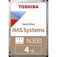Toshiba N300 NAS 3.5" 4000 GB Serial ATA III, Harddisk 3.5", 4000 GB, 7200 rpm, Bulk