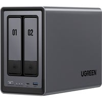 UGREEN NASync DXP2800 NAS System 2-Bay Kompakt Intel® N N100 8 GB DDR5 0 TB UGOS Pro Sort NAS, Kompakt, Intel® N, N100, 8 GB, DDR5