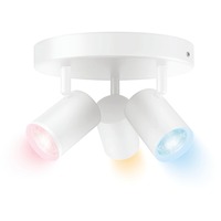 WiZ IMAGEO 3 x justerbare spots, rund plade, LED lys Hvid, rund plade, Intelligent lysspot, Hvid, LED, Ikke-udskiftelig pære(r), 2200 K, 6500 K