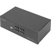 Digitus KVM-switch DisplayPort 4x 1, KVM-switchen Sort