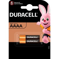 Duracell MX2500 husholdningsbatteri Engangsbatteri AAAA Alkaline Engangsbatteri, AAAA, Alkaline, 2 stk, Sort, Guld, 18 g