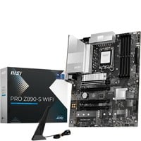 MSI PRO Z890-S WIFI bundkort Intel Z890 LGA 1851 (Socket V1) ATX Sort/Sølv, Intel, LGA 1851 (Socket V1), Intel Core Ultra (Series 2), LGA 1851, 256 GB, DDR5-SDRAM