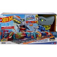 Mattel City Ultra Shark Car Wash, playset, Spil bygning playset, Racerkøretøj og banesæt, 3 År, Plast, Flerfarvet