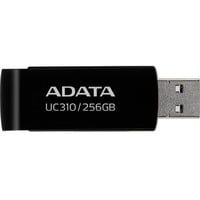 ADATA UC310 USB-nøgle 256 GB USB Type-A 3.2 Gen 1 (3.1 Gen 1) Sort, USB-stik Sort, 256 GB, USB Type-A, 3.2 Gen 1 (3.1 Gen 1), 100 MB/s, Svirvel, Sort
