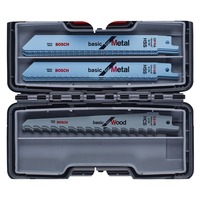 Bosch 2 607 010 901 stiksav, rullesav & sabelsavklinge Saber savklinge 15 stk, Savklinge sæt Saber savklinge, Metal, Træ, Sort, Grå, 15 stk