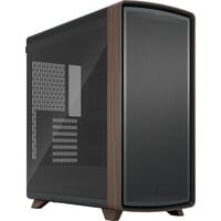 Fractal Design Summit Black TG Light Tint, Towerkabinet Sort/træ
