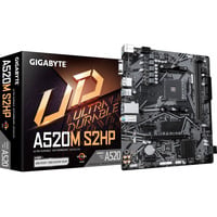 GIGABYTE A520M S2HP, Bundkort Sort/grå