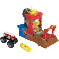 Mattel Monster Trucks ARENA SMASHERS 5 ALARM FIRE CRASH CHALLENGE-legesæt, Racerbane Monstertruck og banesæt, 4 År, Plast, Metal, Flerfarvet