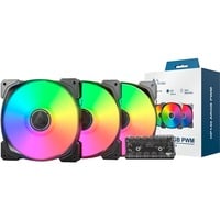 Montech HP140 ARGB PWM 140x140x25, Sag fan Sort