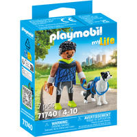 PLAYMOBIL My Life Jogger med Border Collie, Bygge legetøj 